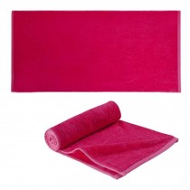 100% Cotton Beach Towel Bath Travel Sports Towels Soft & Absorbent - Rose Red