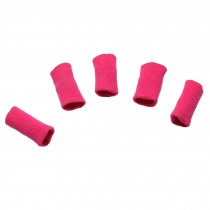 Set of 10 Sports Elastic Finger Sleeve Protector Brace Support - Rose Red