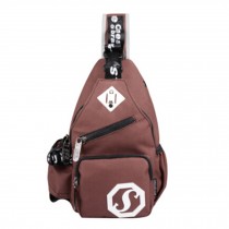 Unisex Outdoor Functional Shoulder Sling Bag Chest Bag Pack, Coffee