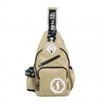 Unisex Outdoor Functional Shoulder Sling Bag Chest Bag Pack, Beige