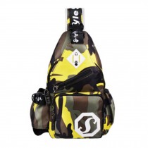 Unisex Outdoor Shoulder Sling Bag Chest Bag Pack With Camouflage, Yellow