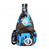 Unisex Outdoor Shoulder Sling Bag Chest Bag Pack With Camouflage, Blue