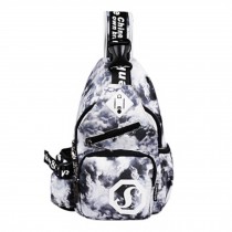 Unisex Outdoor Shoulder Sling Bag Chest Bag Pack With Bright Stars, Grey