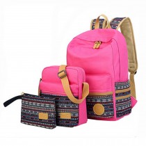 Pupils Shoulders Bag/Travel School Backpack /Fashion shoulders bag??Rose Red