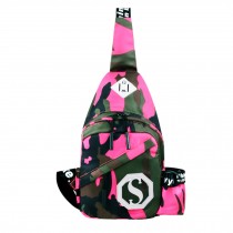 Multi-functional Outdoor Sports Chest Bag Pack/ Shoulder Sling  Bag, Rose