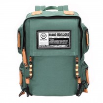 Durable Canvas School Bag Laptop Shoulder Bag Travel/Hiking Backpack,Army Green