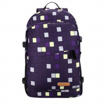 Durable Colorful School Bag Laptop Shoulder Bag Travel/Hiking Backpack,Purple