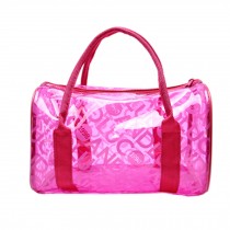 Candy Color Swim Tote Bag Summer Beach Bag Travel Bag  Rose Red