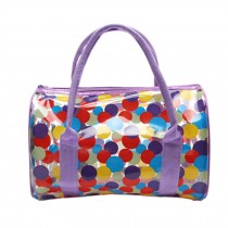 Colorful Dot Fashion Swim Handbag Travel Beach Bag Summer Bag Purple