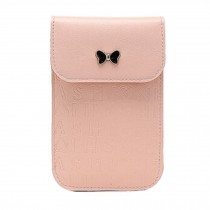 Fashionable PU Leather Cell Phone Bag Single Shoulder Bag, Pink