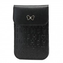 Fashionable PU Leather Cell Phone Bag Single Shoulder Bag, Black