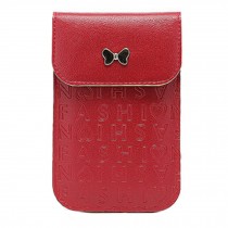 Fashionable PU Leather Cell Phone Bag Single Shoulder Bag, Red