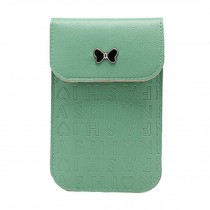 Fashionable PU Leather Cell Phone Bag Single Shoulder Bag, Green