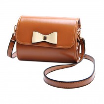 Ladies Cute PU Leather Mini Crossbody Single Shoulder Bag, Brown