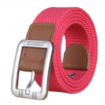 Fashion Canvas Web Belt  with Buckle Tactical Belt Best Gift, Pink