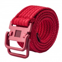 Fashion Canvas Web Belt Woven Belt Tactical Belt Best Gift Solid Color, Red