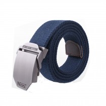 Western Style Web Belt Adjustable blue Waist Belt Canvas