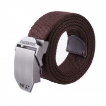 Western belt brown Canvas Waist Belt Adjustable Web Belt