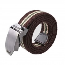Essentials stripe Waist Belt brown Canvas Web Belt Adjustable