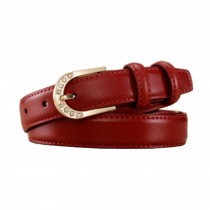 Fashion Pin Buckle Leather Belt For Ladies Red Dress Belts
