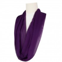 Ladies Trend Neckerchief Neck Warmer Mulberry Silk Scarf Collar Casual Scarf, Purple