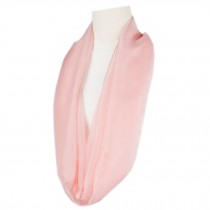Ladies Trend Neckerchief Neck Warmer Mulberry Silk Scarf Collar Casual Scarf, Pink