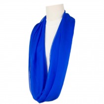 Ladies Trend Neckerchief Neck Warmer Mulberry Silk Scarf Collar Casual Scarf, Royal blue