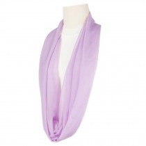 Ladies Trend Neckerchief Neck Warmer Mulberry Silk Scarf Collar Casual Scarf, Light purple