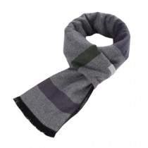 Casual Men's Scarf Winter Warmth Scarf Tassels Scarves Soft Thicken Muffler Grey
