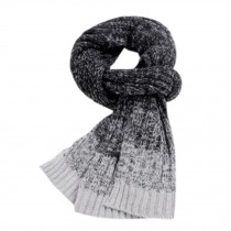 Stylish Korean Neck Warmer Scarf Long Knitted Scarves Casual Neckerchief Shawl Black