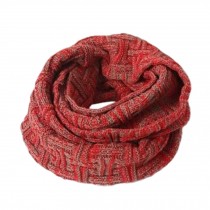 Unisex Fashion Trend Neckerchief Neck Warmer Scarf Knitted Collar Casual Shawl Red