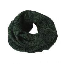Unisex Fashion Trend Neckerchief Neck Warmer Scarf Knitted Collar Casual Shawl Green