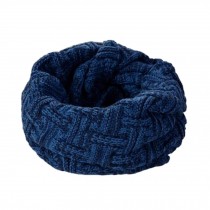 Unisex Fashion Trend Neckerchief Neck Warmer Scarf Knitted Collar Casual Shawl Blue