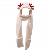 Winter Warm Hoodie Gloves Pocket/ Hat Long Scarf Shawl Snood Wraps Fashion   C