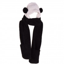 Winter Warm Hoodie Gloves Pocket/ Hat Long Scarf Shawl Snood Wraps Fashion   G