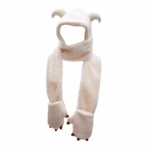 Winter Warm Hoodie Gloves Pocket/ Hat Long Scarf Shawl Snood Wraps Fashion   K