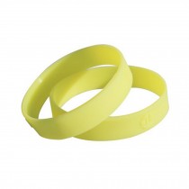 Unisex Fashion yellow Wristband Silicone Bracelet Wristband,set of 2