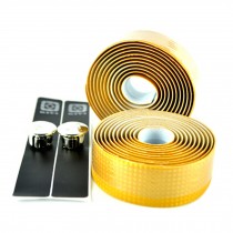 Set Of 2 Bicycle handlebar Tape Carbon-Fiber Bike Bar Tape Swathing Band Golden