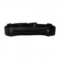 Single Zipper Large Expandable Waterproof Waist Pack Belt for Running(Black)