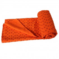 Extra Thickness Non Slip Yoga Towel Mat with Carry Bag(183*63CM, Orange)