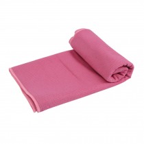 Extra Thickness Non Slip Yoga Towel Mat with Carry Bag(181*63CM, Rose-red)