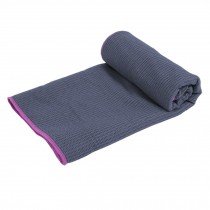 Extra Thickness Non Slip Yoga Towel Mat with Carry Bag(181*63CM, Dark-gray)
