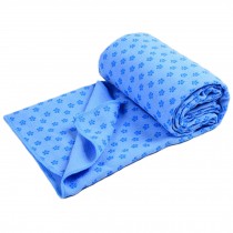 72"x24" Absorbent Microfiber Non-Slip Yoga Towel Yoga Mat Towels+Carry Bag, Blue