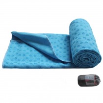 72"x24" Microfiber Non-Skid Yoga Towel Yoga Mat Blanket + Carry Bag, Sky Blue