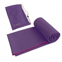 72"x24" Premium Microfiber Yoga Towel Yoga Mat Blanket + Carry Bag, Purple