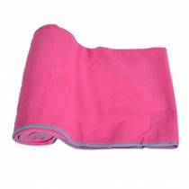 73"x27" Anti-Skid Microfiber Yoga Towel Yoga Mat Blanket + Carry Bag, Rose Red