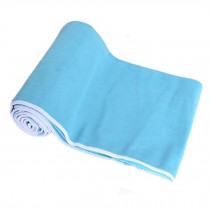 73"x27" Anti-Skid Microfiber Yoga Towel Yoga Mat Blanket + Carry Bag, Sky Blue