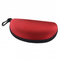 Creative Portable Zip Sunglasses Box Spectacle Case Glasses Box with Hook,Red