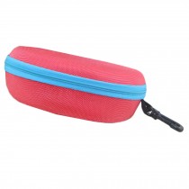 Portable Zip Sunglasses Box Spectacle Case Glasses Box with Hook,Pink/Blue Zip
