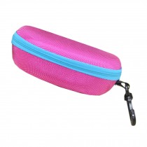 Portable Sunglasses Box Spectacle Case Glasses Box with HookRose Red/Blue Zip